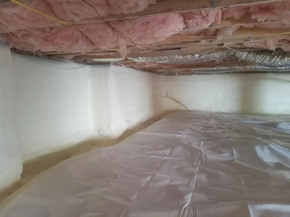 Crawl space encapsulation with closed-cell spray foam for Metal Roof Coating in Patterson